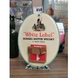 Dewars White Label Whiskey calendar. {23 cm H x 17 cm W}.