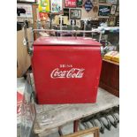 Coca Cola Ice Box. { 49 cm H x 44 cm W x 30 cm D}.