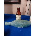 Corry and Co Belfast Hamilton Mineral water bottle { 23 cm H} and John Jameson Dublin Whiskey half