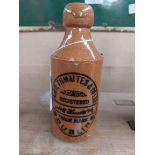 A R Thwaites Dublin stoneware Ginger beer bottle. {17 cm H x 7 cm Dia}.