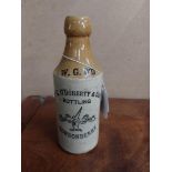 W G O'Doherty and Co's Bottling Londonderry Ginger beer bottle. {20 cm H x 7 cm Dia}.