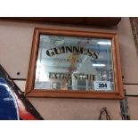 Guinness Extra Stout framed advertising mirror {21 cm H x 27 cm W}.