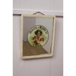 Ogilvie & Moore Ltd framed pictorial advertising mirror { 55cm H X 45cm W }.