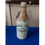 Michael Flood Donegal stoneware Ginger beer bottle. { 17 cm H x 7 cm Dia}.