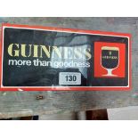 Guinness For More Than Goodness celluloid advertising showcard {13 cm H x 28 cm W}