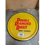 Double Diamond Daily works wonders tinplate tray. {26 cm W}.