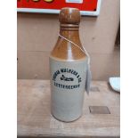Thomas Mulhern Letterkenny stoneware Ginger beer bottle. { 20 cm H x 7 cm Dia}.