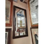 Power's Whiskey Pure Pot Still framed advertising mirror {67 cm H x 35 cm W}.