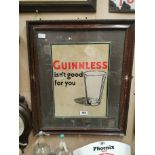 Guinnless isn't Good For You framed showcard. { 70 cm H x 55 cm W}.