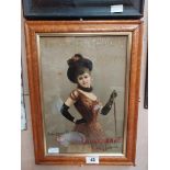 Smoke Paragon Mixture Gallagher & Co. Cigarettes framed advertising show card {51 cm H x 37 cm W}.