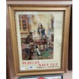 Player's Navy Cut framed showcard. { 59 cm H x 47 cm W}.