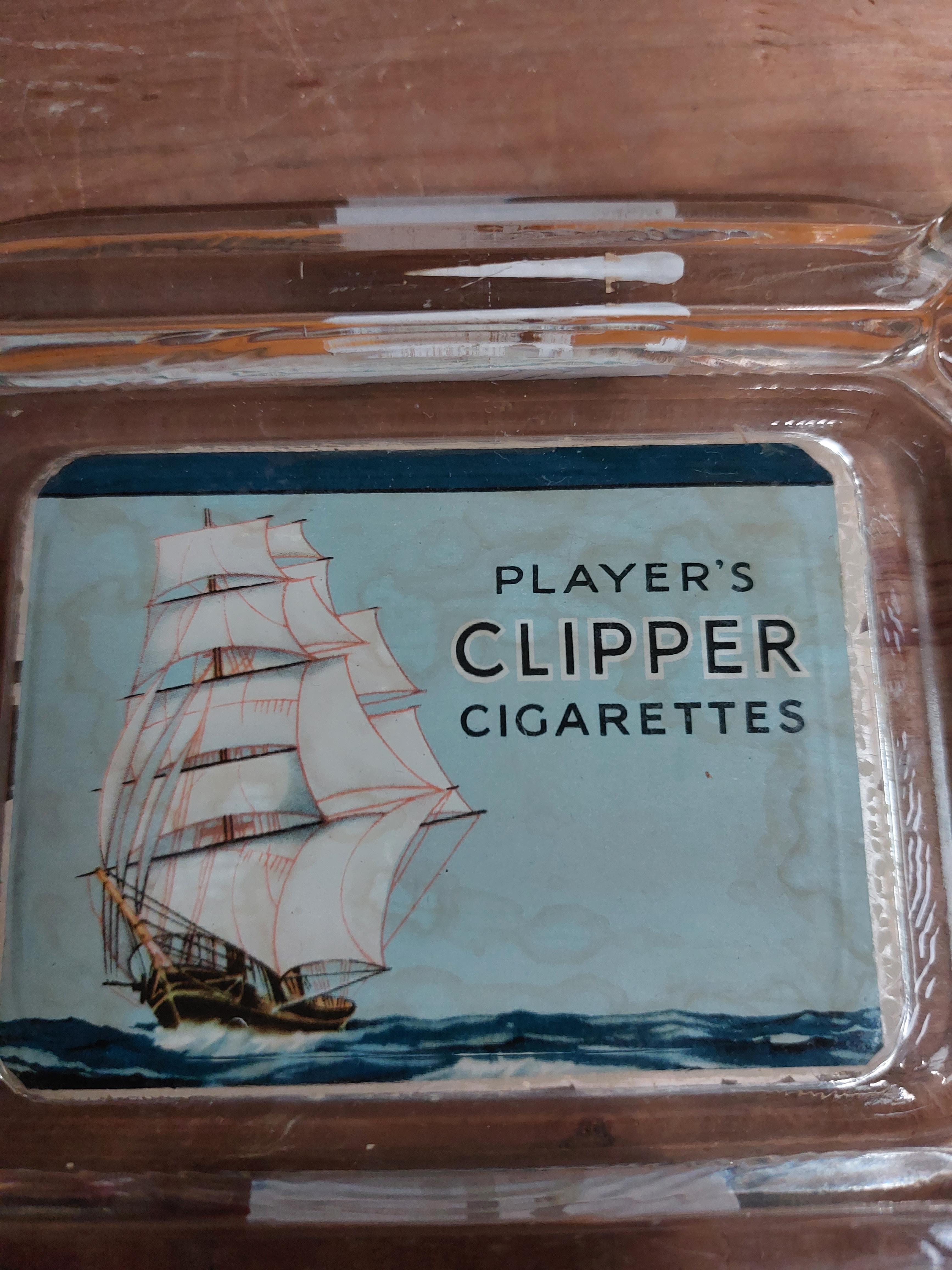 Player's Clipper Cigarettes advertising ashtray. {2 cm H x 16 cm W x 13 cm D} - Image 2 of 3