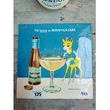 I'd love a Babycham celluloid showcard. {26 cm H x 26 cm W}.