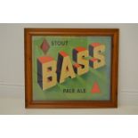 Stout Bass Pale Ale framed advertising print { 68cm H X 80cm W }.
