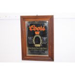 Coors America's Fine Light Berr framed advertising mirror { 38cm H X 28cm W }