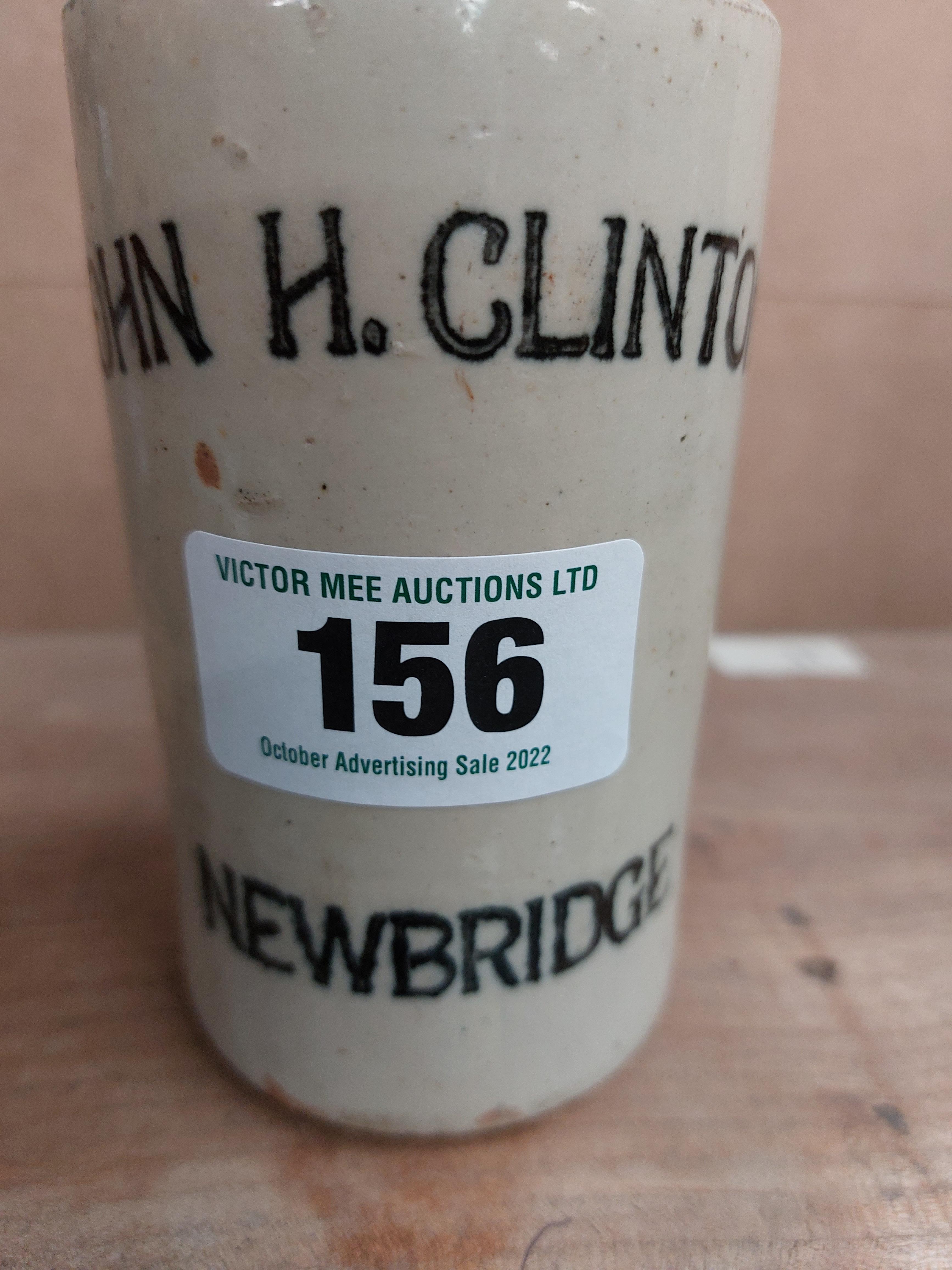 John H Clinton Newbridge stoneware Ginger beer bottle. {19 cm H x 7 cm Dia}. - Image 3 of 3