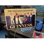 Rare Guinness Chieftains light up box. { 34 cm H x 54 cm W x 12 cm D}.