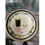 Guinness is Good For You tin plate advertising drinks' tray {32 cm Dia.}.