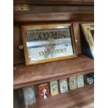 Guinness Extra Stout advertising mirror {23 cm H x 34 cm W}.