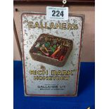 Gallaher's Rich Dark Honeydew tobacco tin plate advertising show card {24 cm H x 14 cm W}.