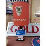 Guinness Penguin Lamp with original shade. { 38 cm H x 17 cm Dia}.