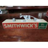 Smithwick's It's Great! Perspex shelf advertising light {5 cm H x 30 cm W}.