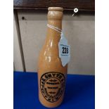 J and E Smyth Trim Mineral Water Manufacturers stoneware Ginger beer bottle. {20 cm H x 7 Dia}.