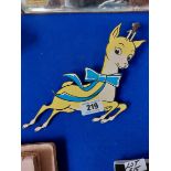 Babycham shelf advertising sign. { 16 cm H x 30 cm }.