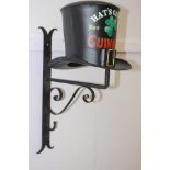 Hat's Off Guinness metal hat on wall bracket { 56cm H X 25cm W X 34cm D }.