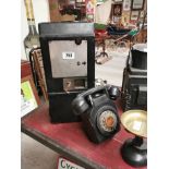 Vintage A B Public Kiosk Phone{46 cm H x 16 cm W x 24 cm D}