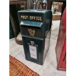 Cast iron and metal Post Box with Key {56 cm H x 25 cm W x 35 cm D}.