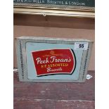 Peak Freans Assorted Biscuits tin. { 7 cm H x 26 cm W x 16 cm D}.