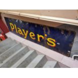 Player's enamel advertising sign {60 cm H x 236 cm W }