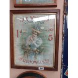 Rare Wild Woodbine Cigarettes W.S. & H.O. Wills Ltd pictorial framed advertising show card {55 cm