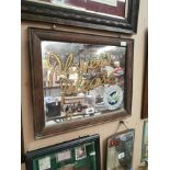 Player's Please Cigarettes framed advertising mirror { 46 cm H x 56 cm W}