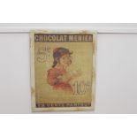 Chocolat Menier En Vente Partout framed advertising print { 100cm H X 80cm W ].