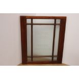 Mahogany and glass bar divider the glass panel etched Voters List Housing Mortgages { 80cm H X