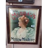 Smoke Murray's Mellow Mixture framed showcard. {57 cm H x 47 cm W}.