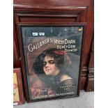 Gallaghers Rich Dark Honeydew framed advertising print. { 75 cm H x 56 cm W}