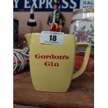 Gordon's Gin ceramic advertising water jug {13 cm H x 15 cm W x 9 cm D}.