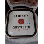 Jameson Crested Ten drink's tray. {35 cm W x 35 cm D}