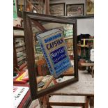 Capstan Navy Cut Cigarettes framed advertising mirror. {57 cm H x 47 cm W}.