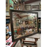 Dunville's Whisky Awarded 24 Prize Medal framed advertising mirror.