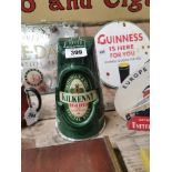 Kilkenny Irish Beer from Guinness ceramic advertising counter font { 26cm H X 16cm W X 14cm D }.