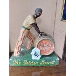 Lemon Hart Rum ceramic advertising figure {7 cm H x 23 cm W X 14xm D }