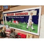 Hall's Distemper Sissons Brothers and Co Ltd Hull enamel advertising sign. {70 cm H x 174 cm W}.