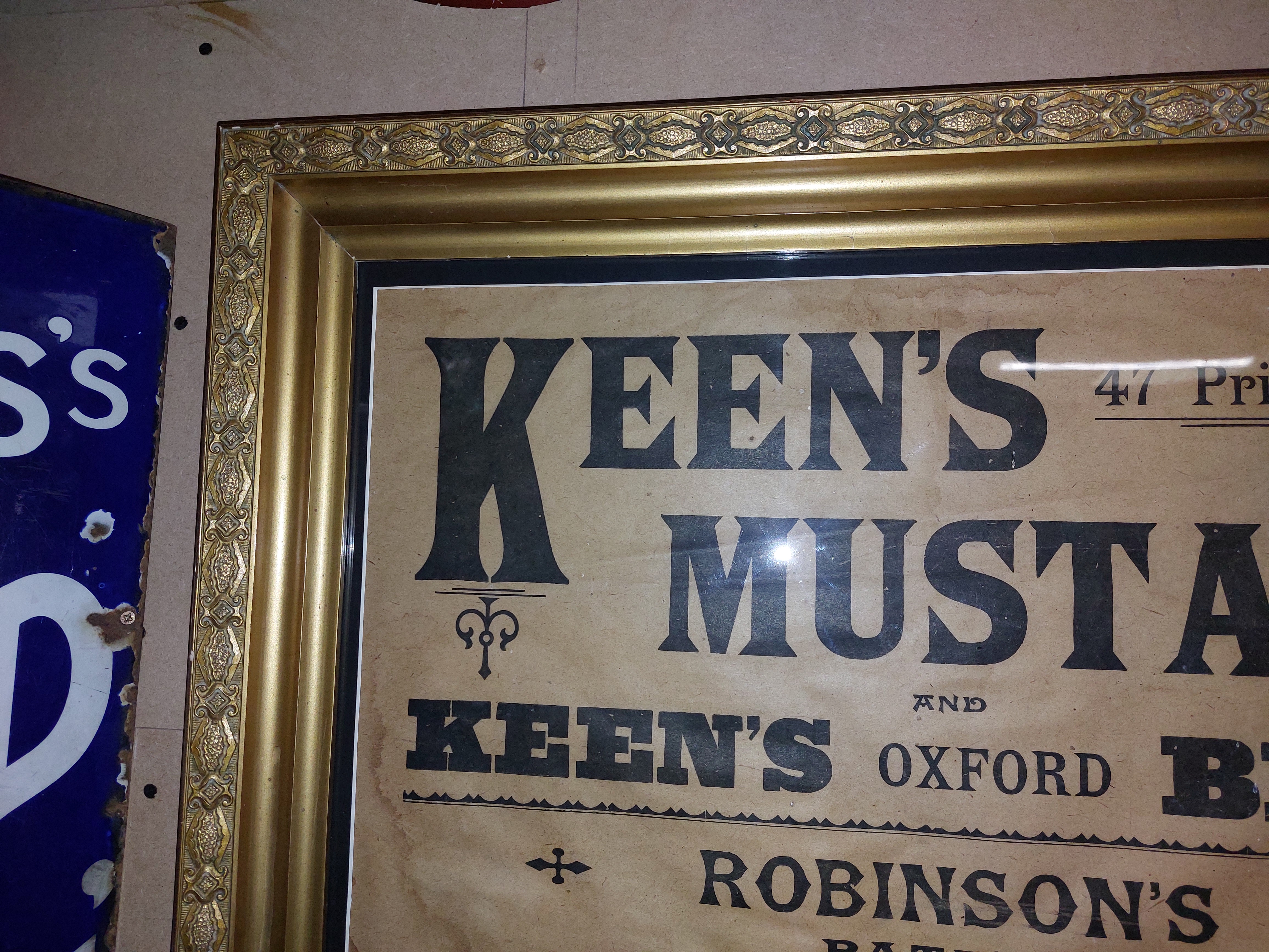 Keens Mustard Oxford Blue Providers to Her Majesty the Queen and The Prince of Wales framed - Image 2 of 5