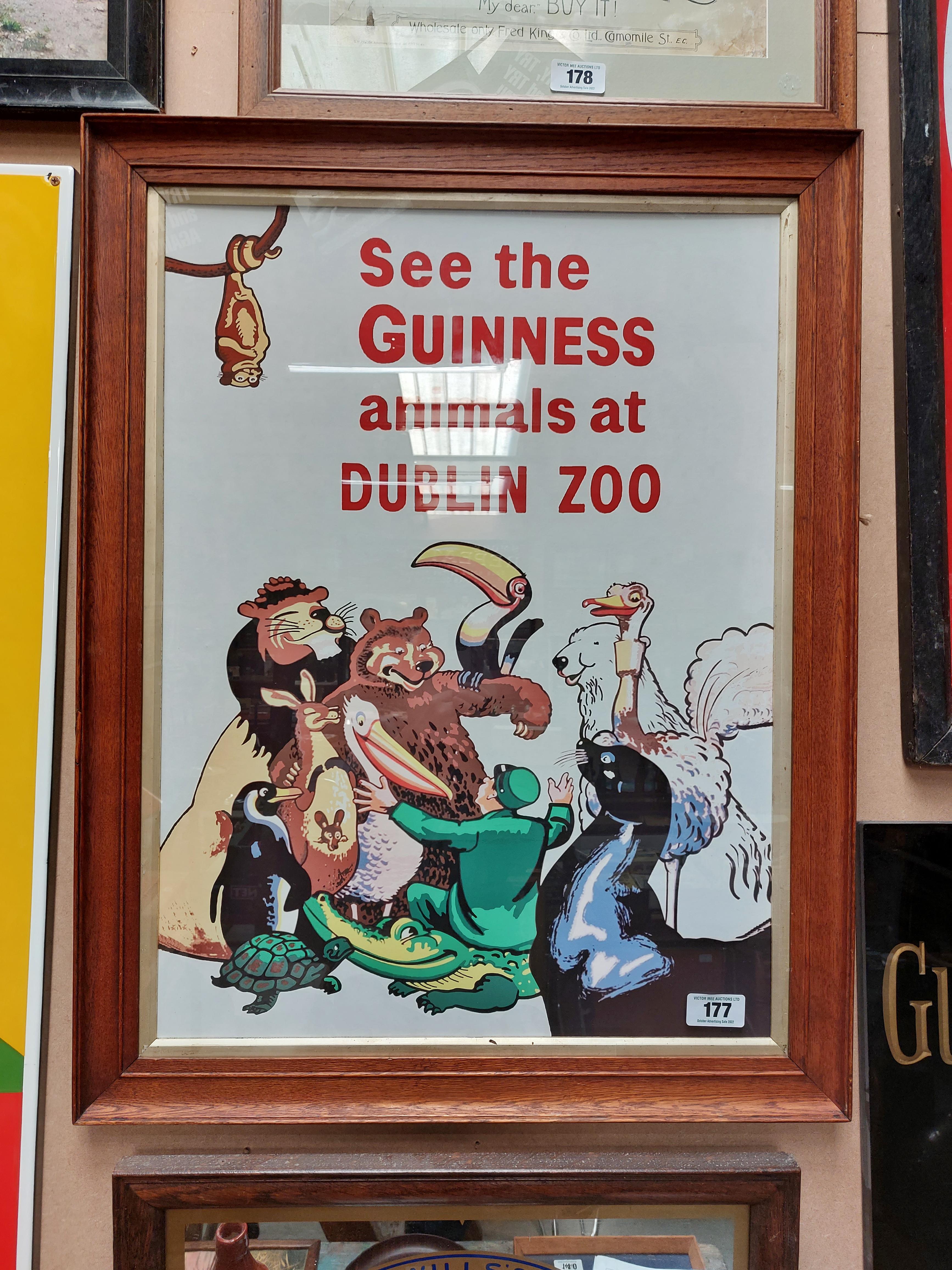 See The Guinness Animals in Dublin Zoo framed advertising print. {78 cm H x 60 cm W}