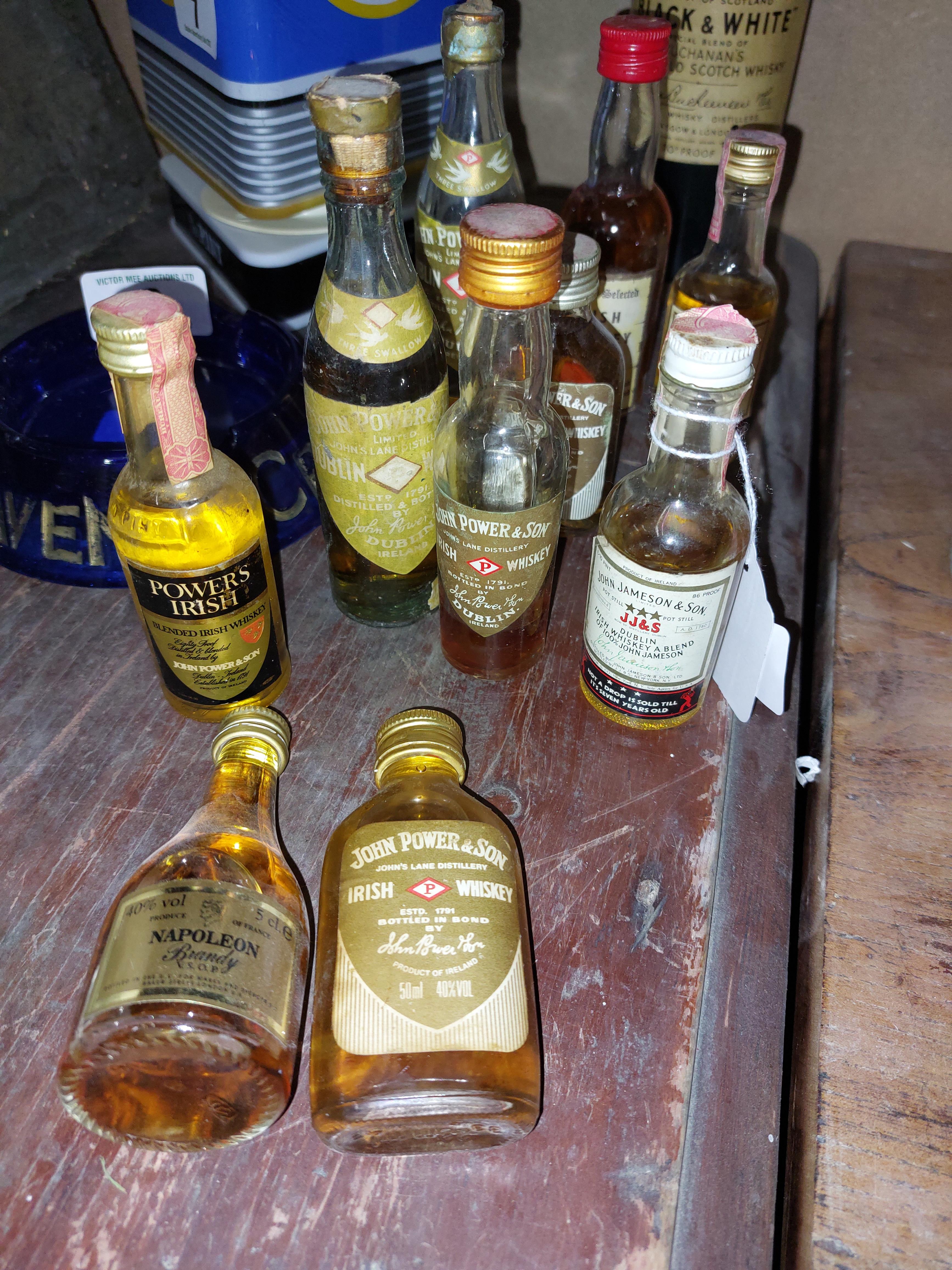 Nine miniature bottles of Jameson Whiskey, Powers Whiskey and Napoleon Brandy. - Image 3 of 3