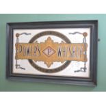 Powers Whiskey framed advertising mirror. { 70cm H X 107cm W }.